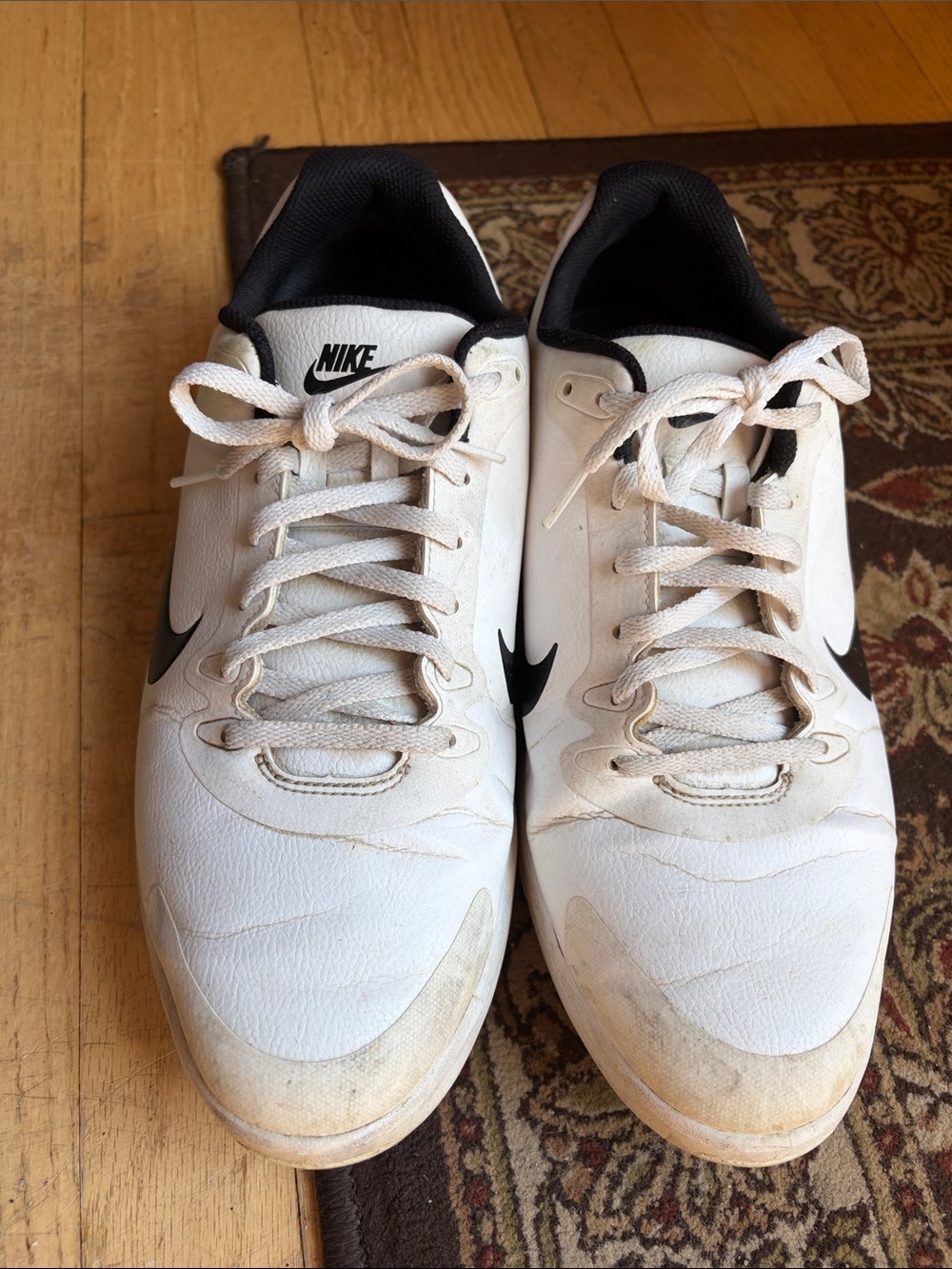 Nike Men's White and Black Golf Shoes/Sneakers